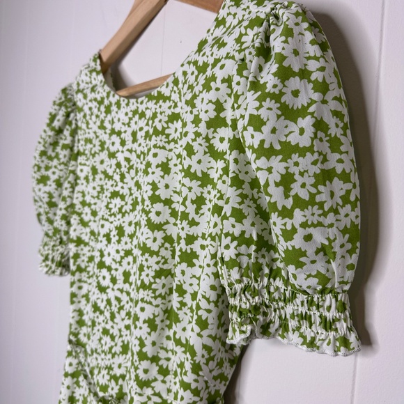 NWT Forever 21 Cute Summer dress, Size XS-S floral green - Picture 4 of 16